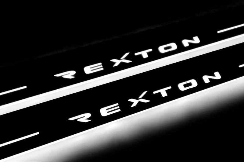 SsangYong Rexton II 2006-2012 LED Door Sills PRO With Logo Rexton - Image 4