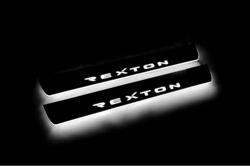 SsangYong Rexton II 2006-2012 LED Door Sills PRO With Logo Rexton - Image 9