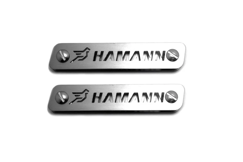 Stainless Steel Floor Mats Emblems Set Badges for BMW with Hamann Logo - Image 3