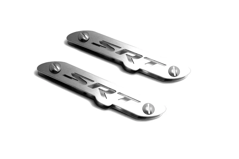 Stainless Steel Floor Mats Emblems Set Badges for Jeep with SRT Logo - Image 2