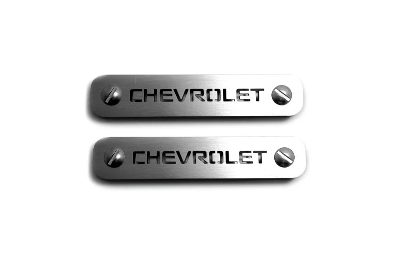 Stainless Steel Floor Mats Emblems Set Badges with Chevrolet Logo - Image 3