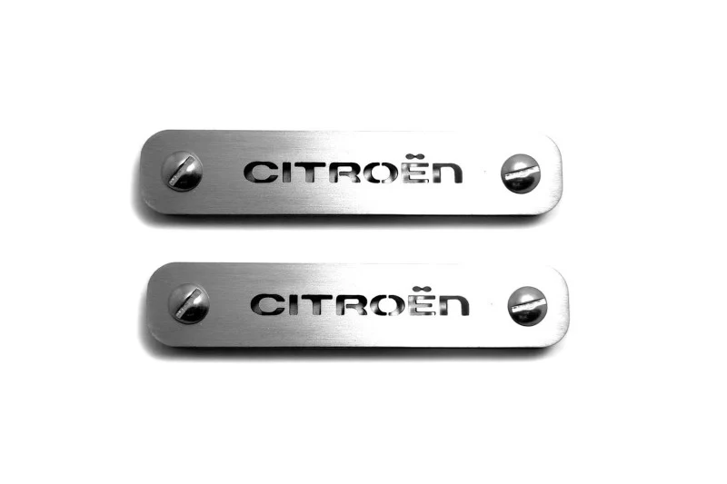 Stainless Steel Floor Mats Emblems Set Badges with Citroen Logo - Image 3