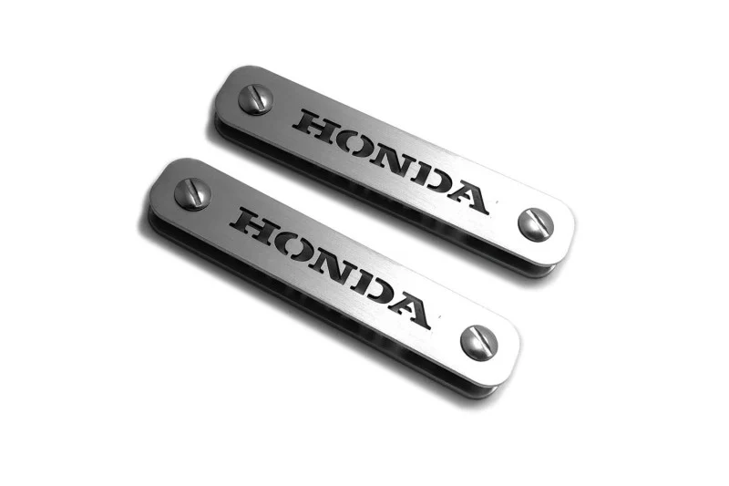 Stainless Steel Floor Mats Emblems Set Badges with Honda Logo - Image 2