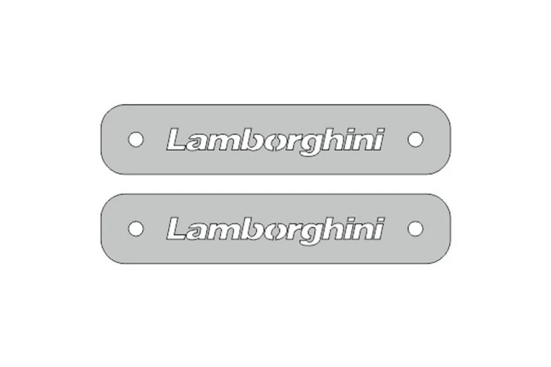 Stainless Steel Floor Mats Emblems Set Badges with Lamborghini Logo