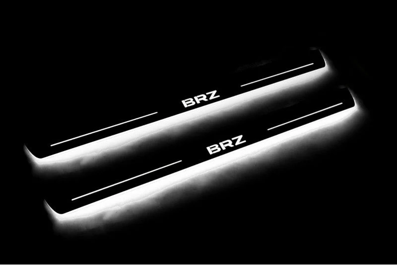 Subaru BRZ 2011+ LED Door Sills With Logo BRZ - Image 2