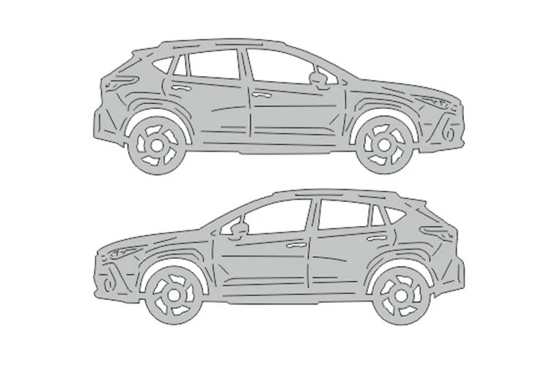 Subaru Crosstrek III (2022+) Floor Mat Emblem Set – Stainless Steel Badges