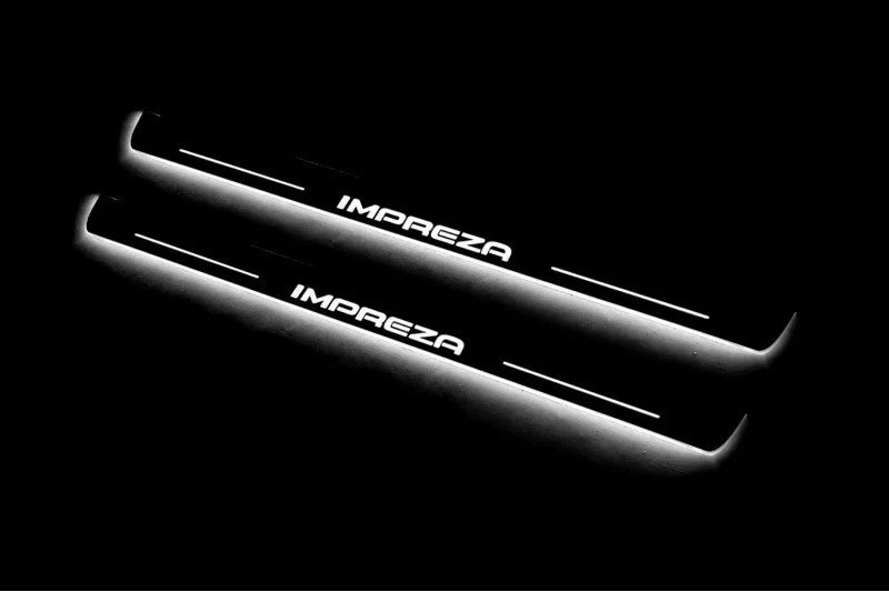 Subaru Impreza III 2007-2014 LED Door Sills With Logo Impreza - Image 4