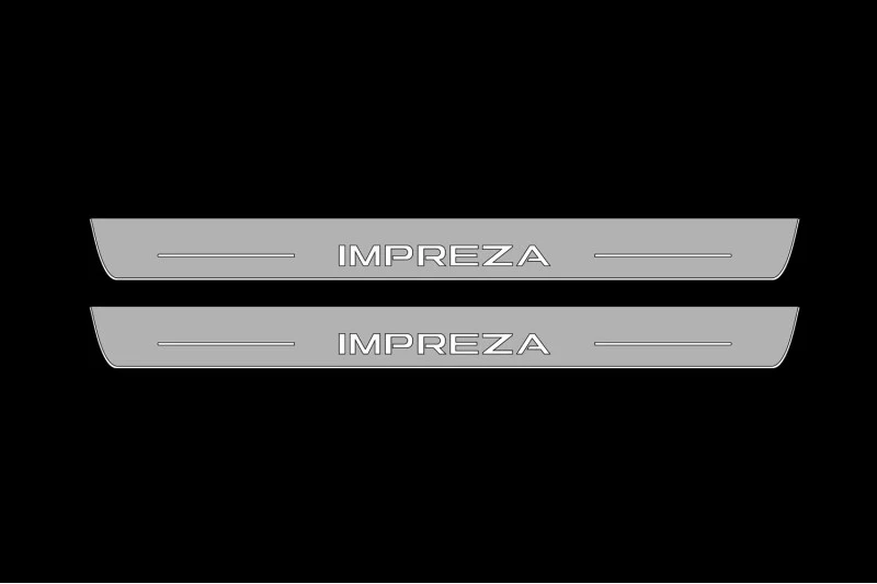 Subaru Impreza V 2016-2022 LED Door Sills With Logo Impreza