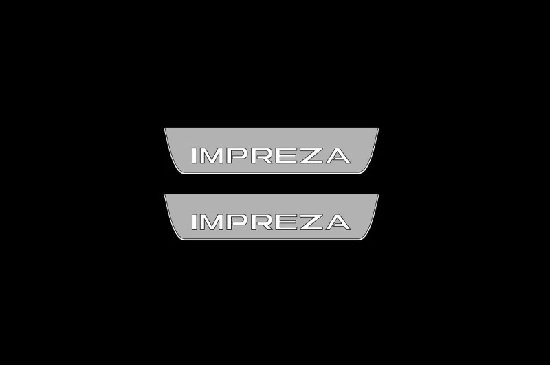 Subaru Impreza V 2016-2022 LED Door Sills With Logo Impreza - Image 2