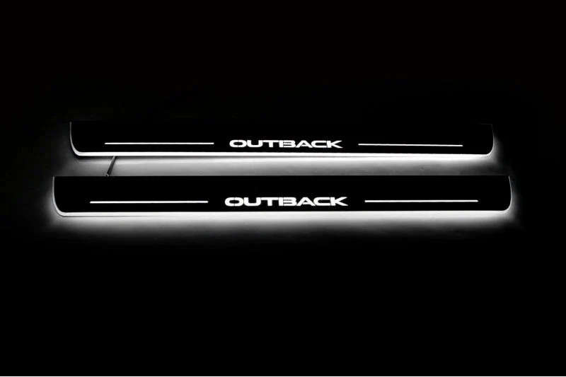 Subaru Outback IV 2009-2014 LED Door Sills With Logo Outback - Image 2