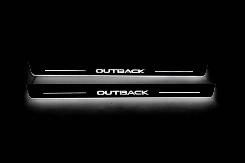Subaru Outback VI 2019+ Led Door Sills With Logo Outback - Image 3