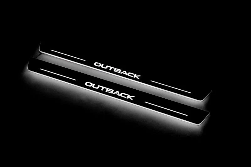 Subaru Outback VI 2019+ Led Door Sills With Logo Outback - Image 4