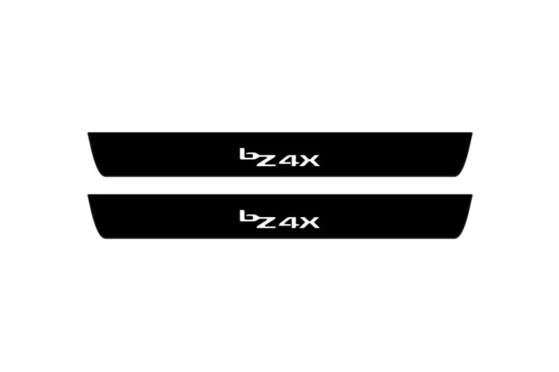 Toyota bZ4X 2022+ Led Door Sill Pro With Logo bZ4X (Premium Painting)
