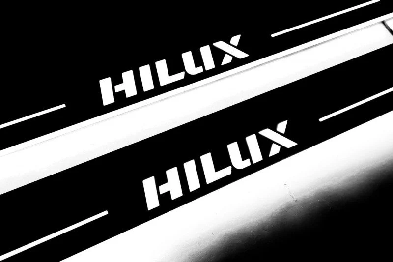 Toyota Hilux VIII 2015+ Door Sill Led Plate With Logo Hilux - Image 4