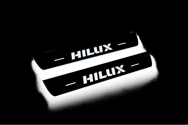 Toyota Hilux VIII 2015+ Door Sill Led Plate With Logo Hilux - Image 9