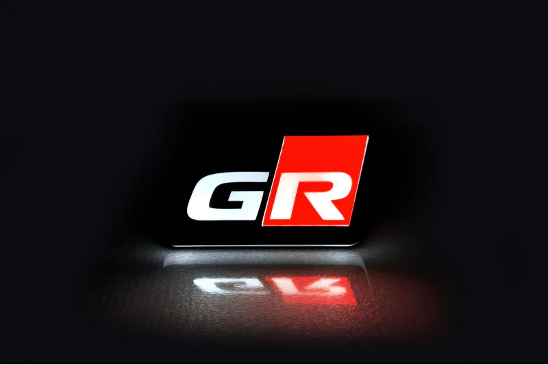 Toyota Illuminated LED Radiator Grille Emblems and Badges with GR logo - Image 2