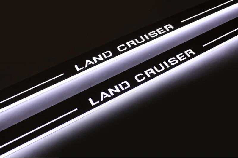 Toyota LC 200 2007-2021 Auto Door Sill Plates With Logo Land Cruiser - Image 4
