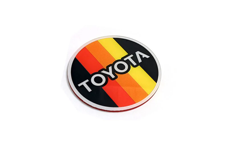 Toyota Radiator grille emblem with Toyota logo (Tricolor) - Image 2