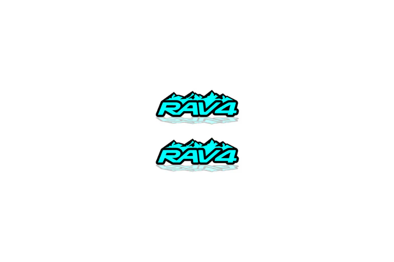 Toyota Rav4 Emblem & Badge Set - Grille and Tailgate Rav4 logo (Type 2)