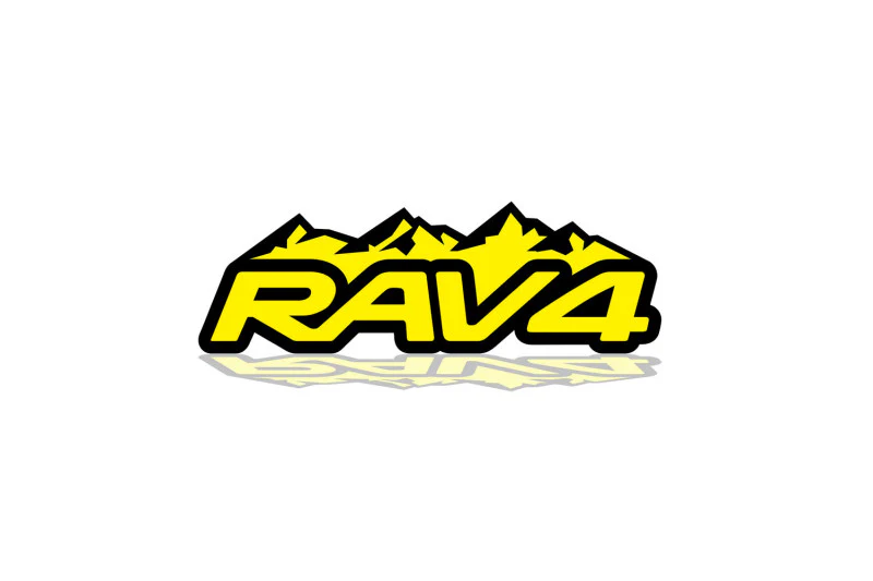Toyota Rav4 tailgate trunk rear emblem with Rav4 logo (Type 2)