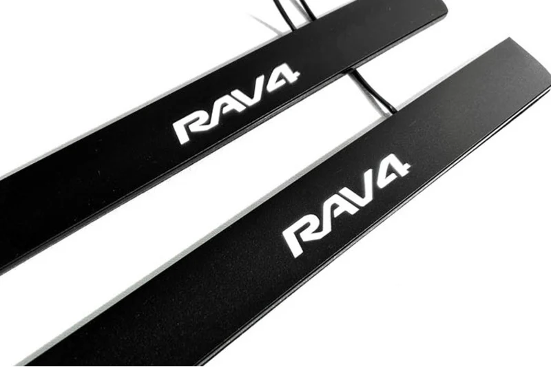Toyota Rav4 V 2019+ Led Door Sill Pro With Logo Rav4 (Premium Painting) - Image 6