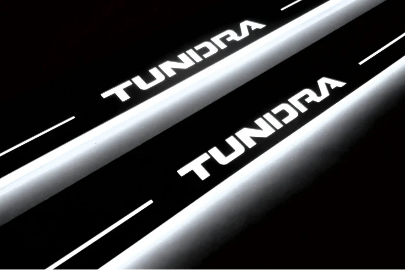 Toyota Tundra II 2007-2013 Led Sill Plates With Logo Tundra (CrewMax) - Image 4