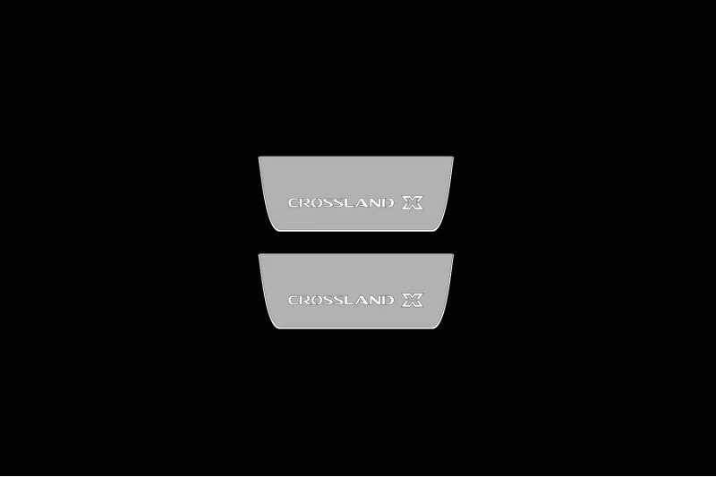 Vauxhall Crossland X 2017+ Door Sill Protectors With Logo Crossland X - Image 2