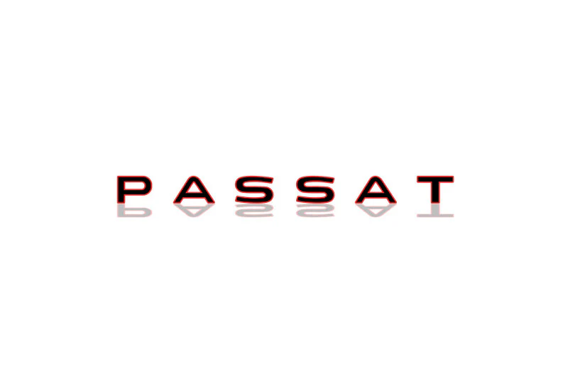 Volkswagen Passat B8 tailgate trunk rear 3D emblem with Passat logo (type MIXT) Var. 1