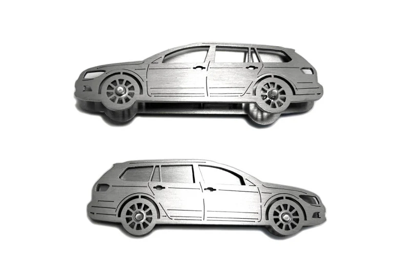 Volkswagen Passat B8 Universal (2015-2023) Floor Mat Emblem Set – Stainless Steel Badges - Image 3