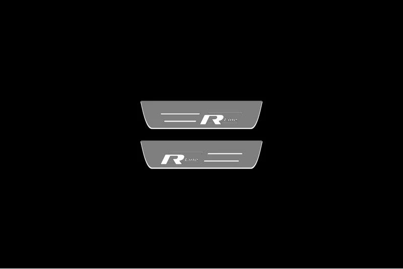 Volkswagen Touareg II 2010-2018 Led Door Sills With Logo R-Line - Image 2