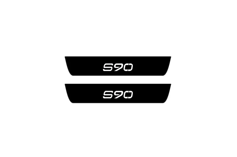 Volvo S90 II 2016+ Led Door Sill Pro With Logo S90 (Premium Painting) - Image 2